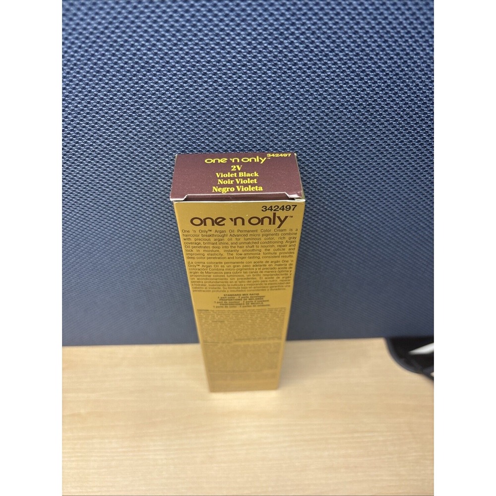 One 'N Only Argan Oil Hair Color 2V Violet Black Permanent Color - Picture 6 of 6